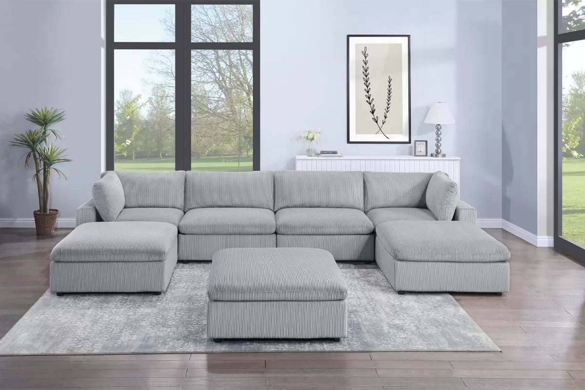 6 to 8-Pieces Modular Sectional Sofa Set