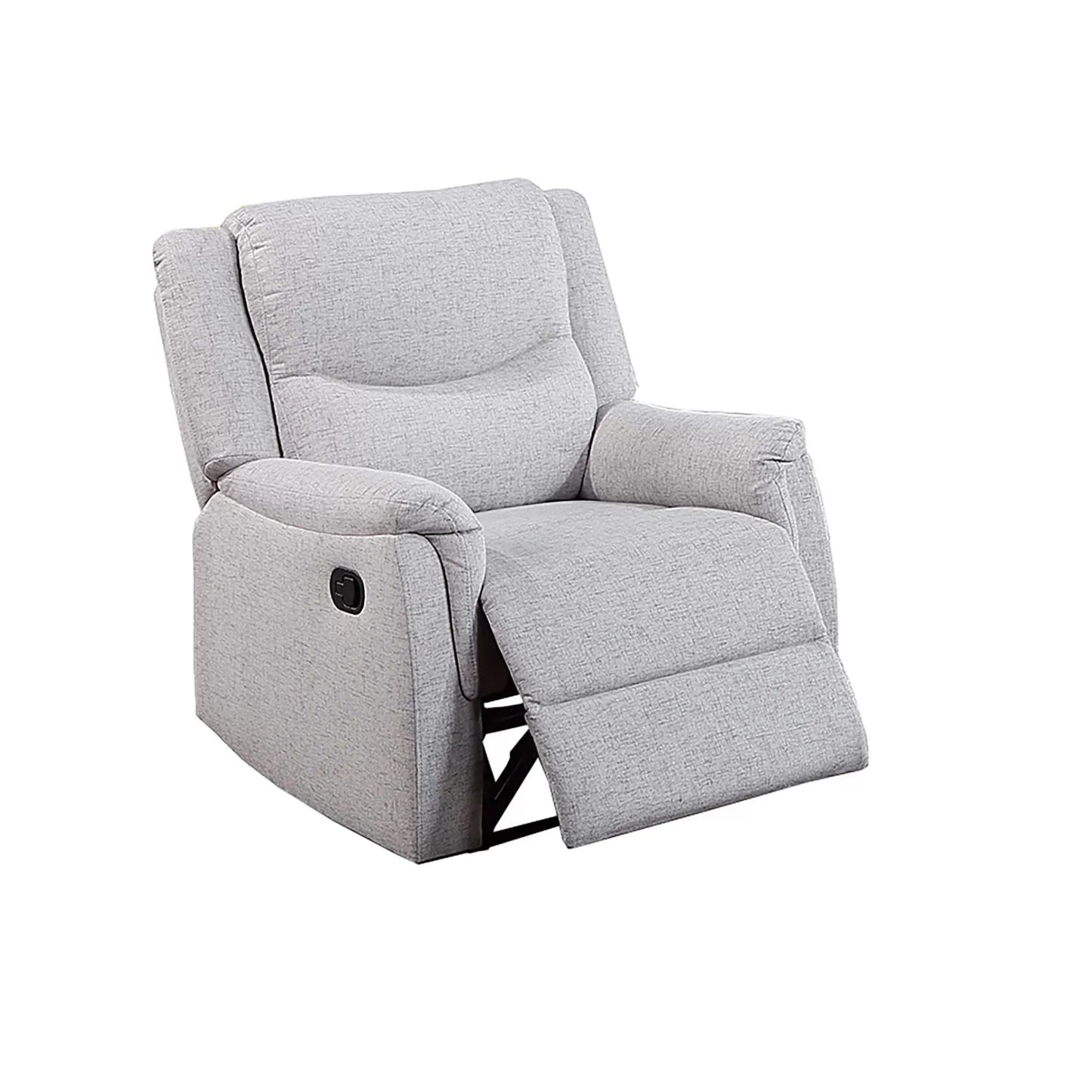 Single Recliner, Dark Gray-Sincere Bone, Burlap-Like Fabric