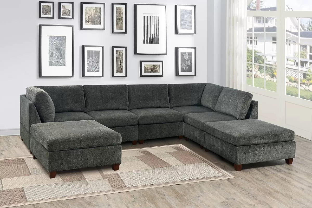 6 to 7-Pieces Modular Sectional Sofa Set