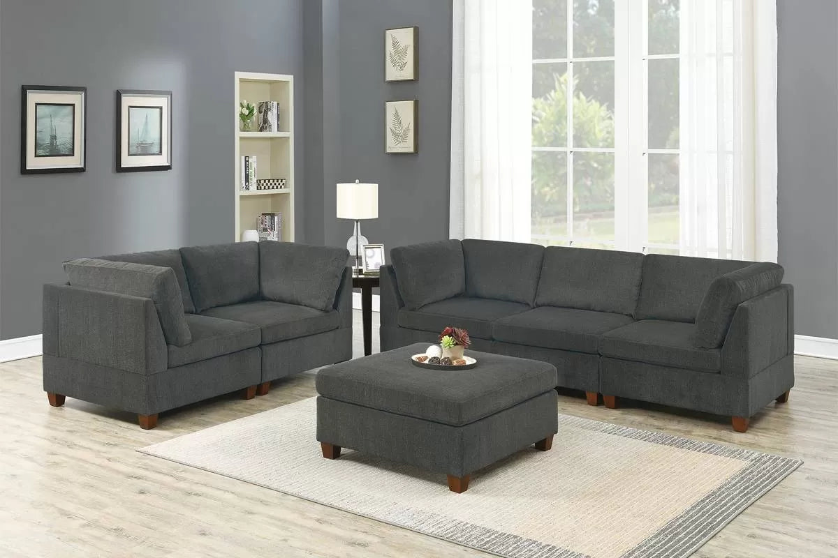 6 to 7-Pieces Modular Sectional Sofa Set