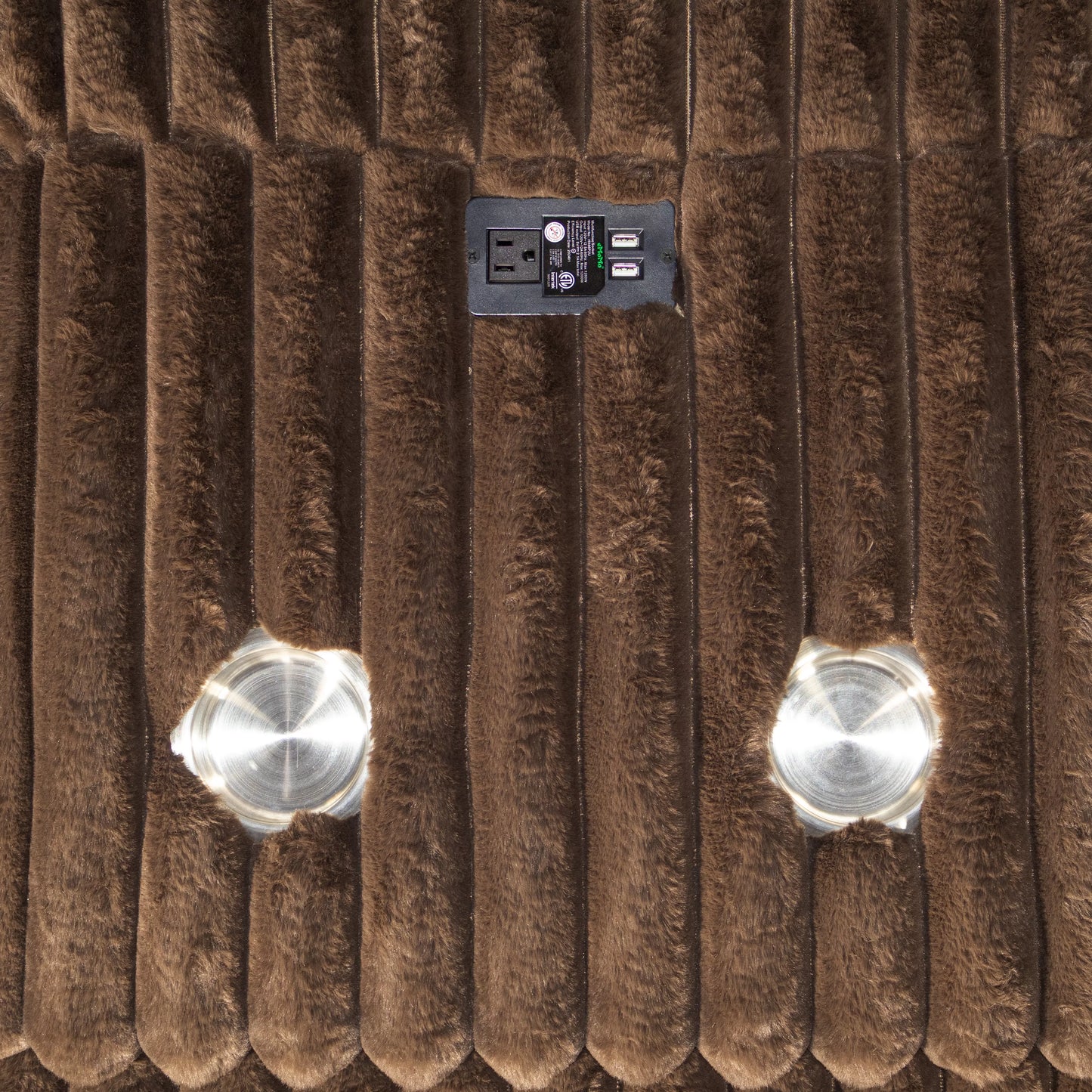 Sofa Set, Chocolate, Light Gray, Fur-Like Jumbo Corduroy