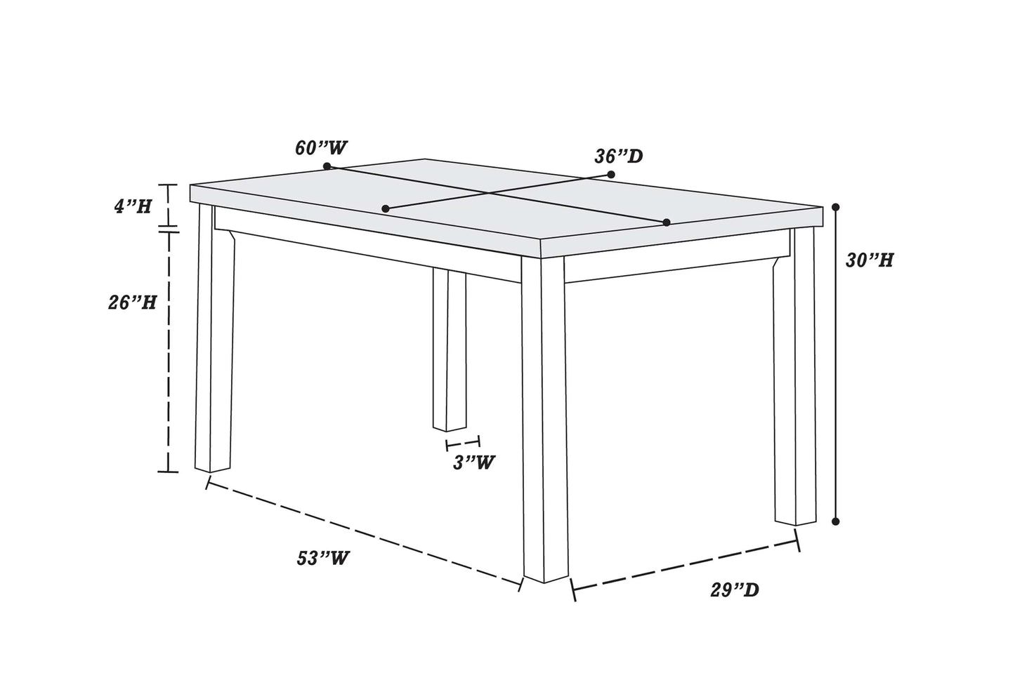 Casual Dining Table Set (Table + 6 Chairs)