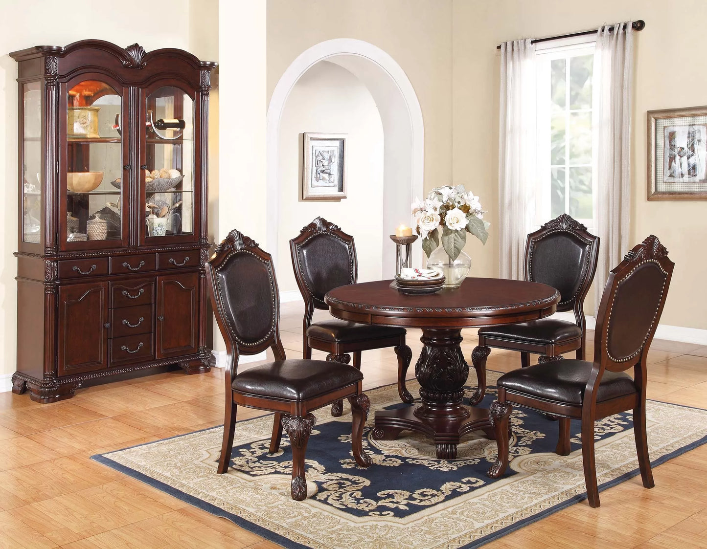 Formal Dining Set (Table + 4 Chairs)