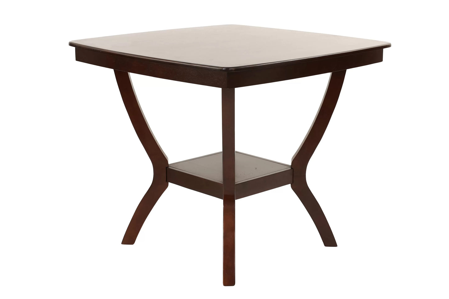 Casual Counter Height Table Set-Under-Table Shelf (Table + 4 Chairs)