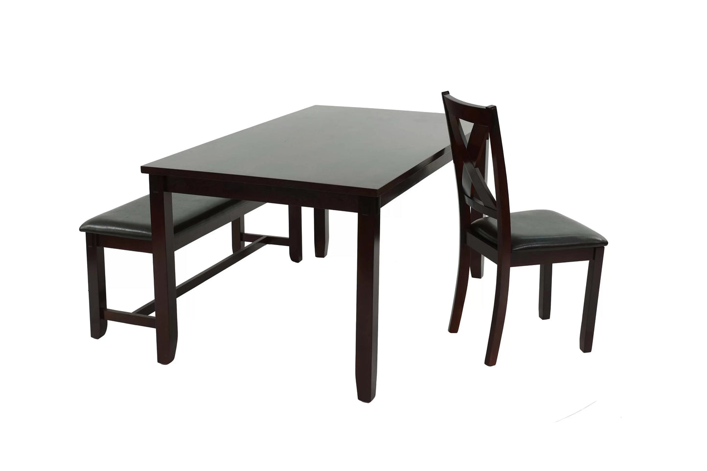 6-Pcs Dining Set (Table + 4 Chairs + Bench)