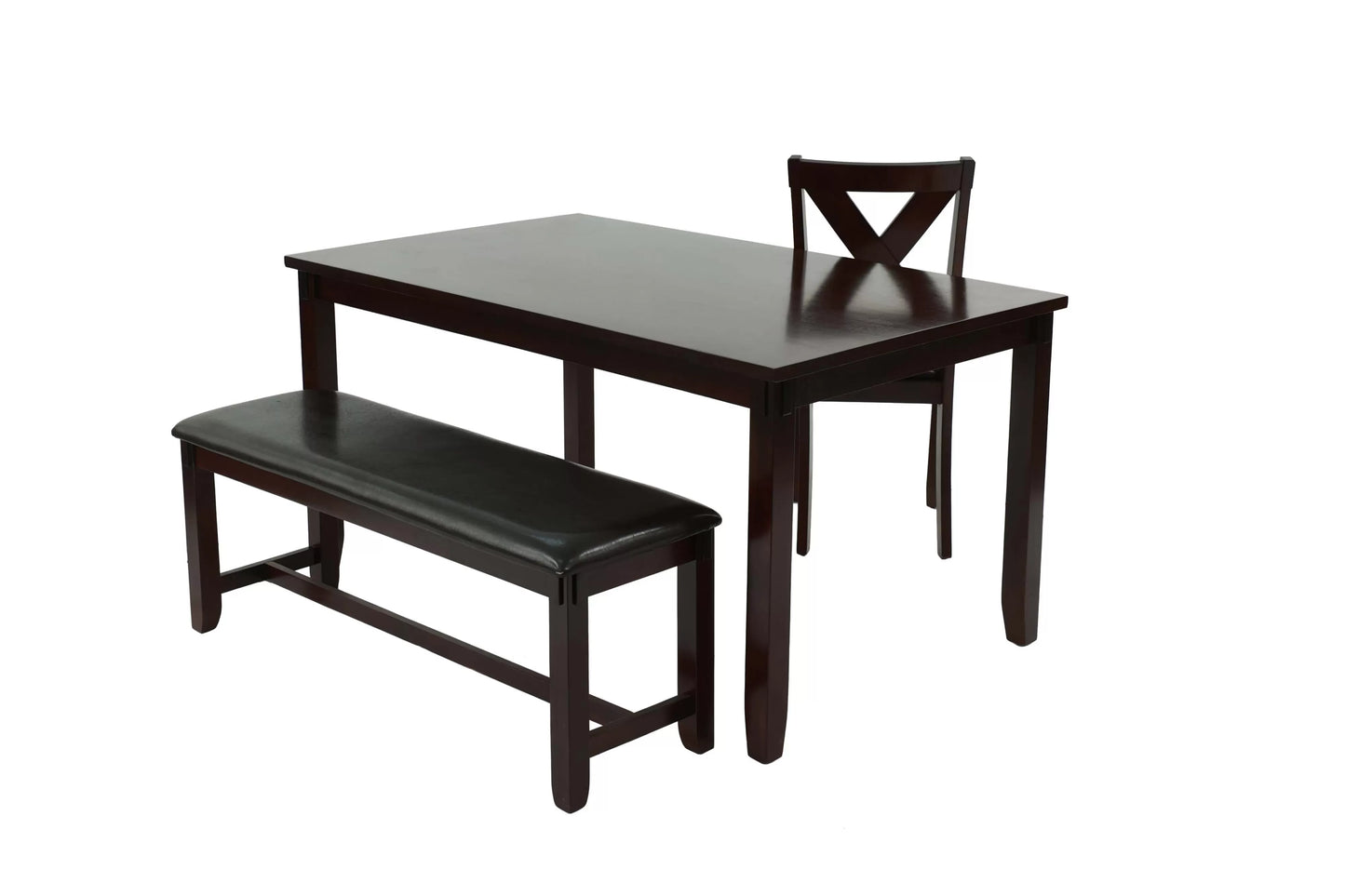 6-Pcs Dining Set (Table + 4 Chairs + Bench)