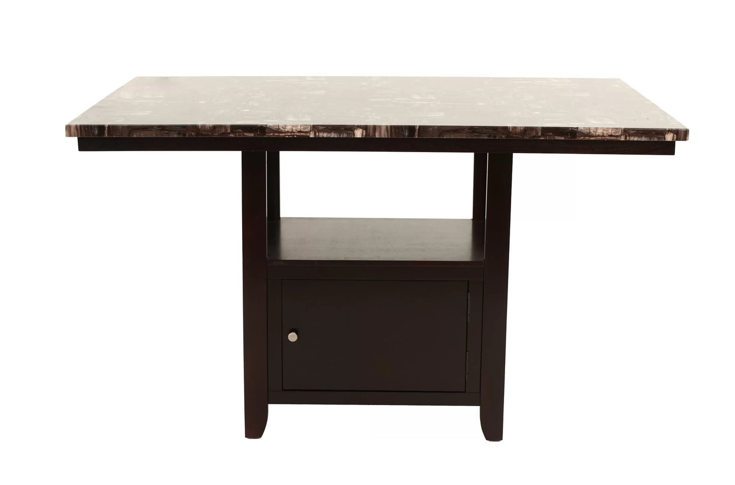 Casual Counter Height Table Set Under-Table Storage (Table + 4 Chars + Bench)