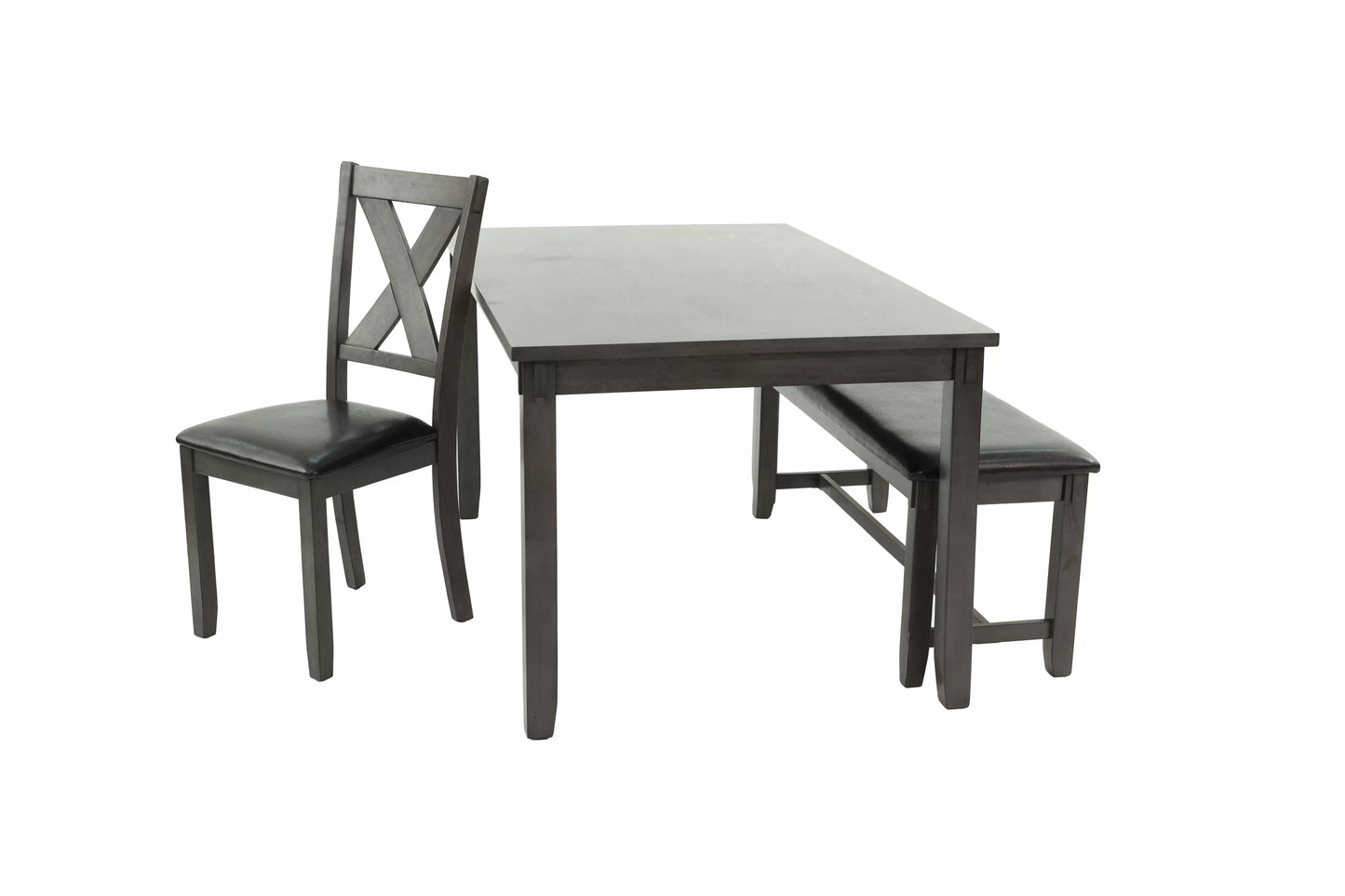 6-Pcs Dining Set (Table + 4 Chairs + Bench)