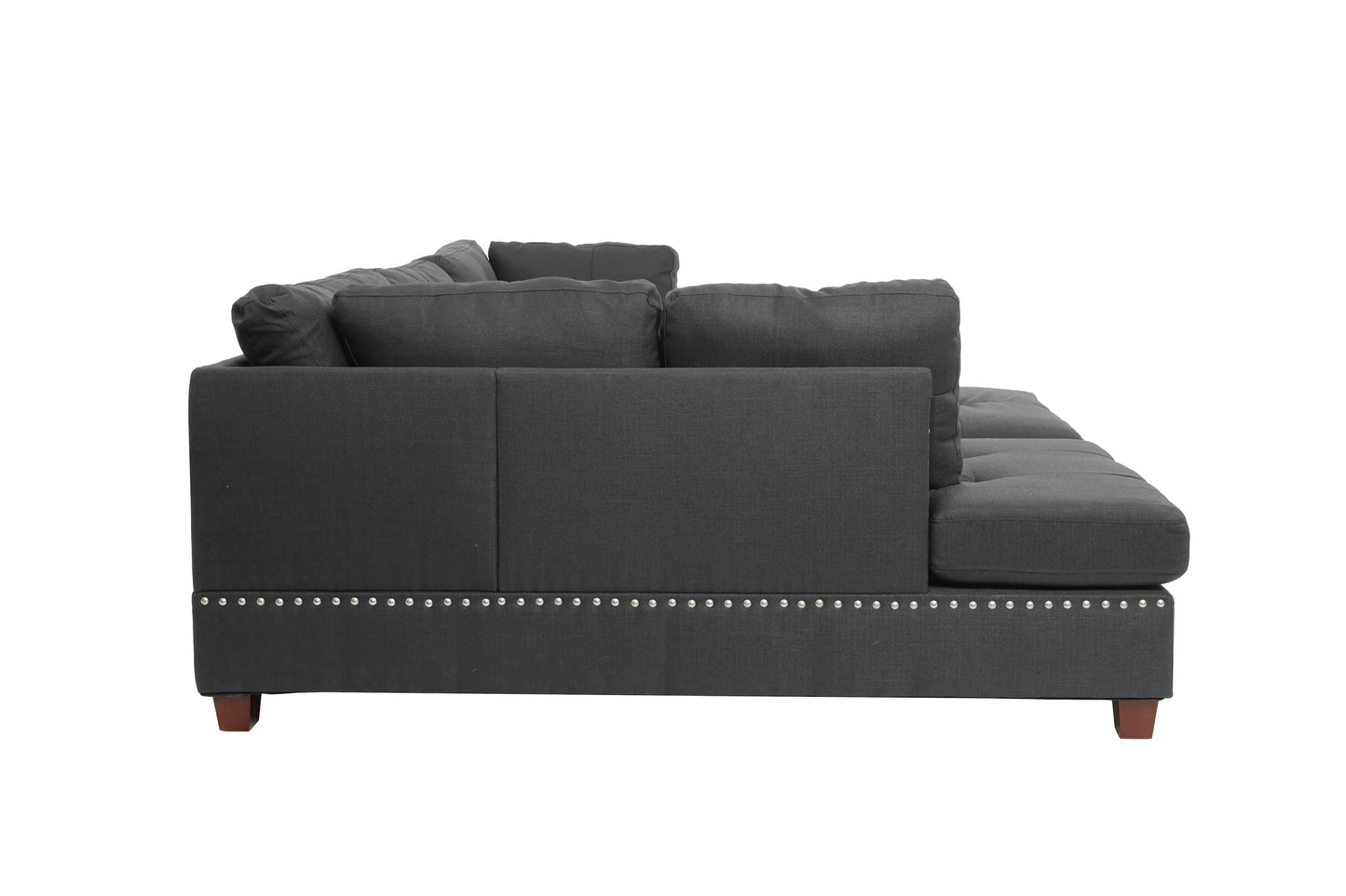 3-Pieces Reversible Sectional Sofa Set