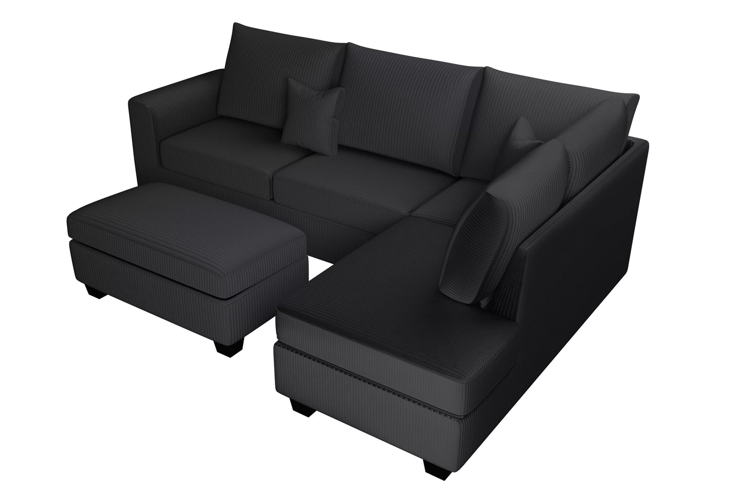 3-Pieces Sectional Sofa Set