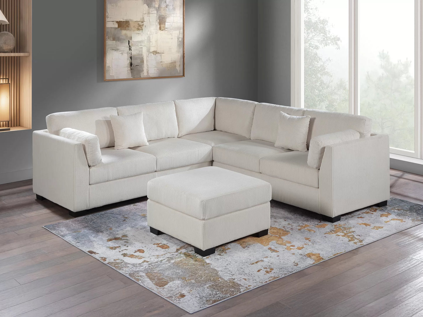 4-Pieces Sectional Sofa Set
