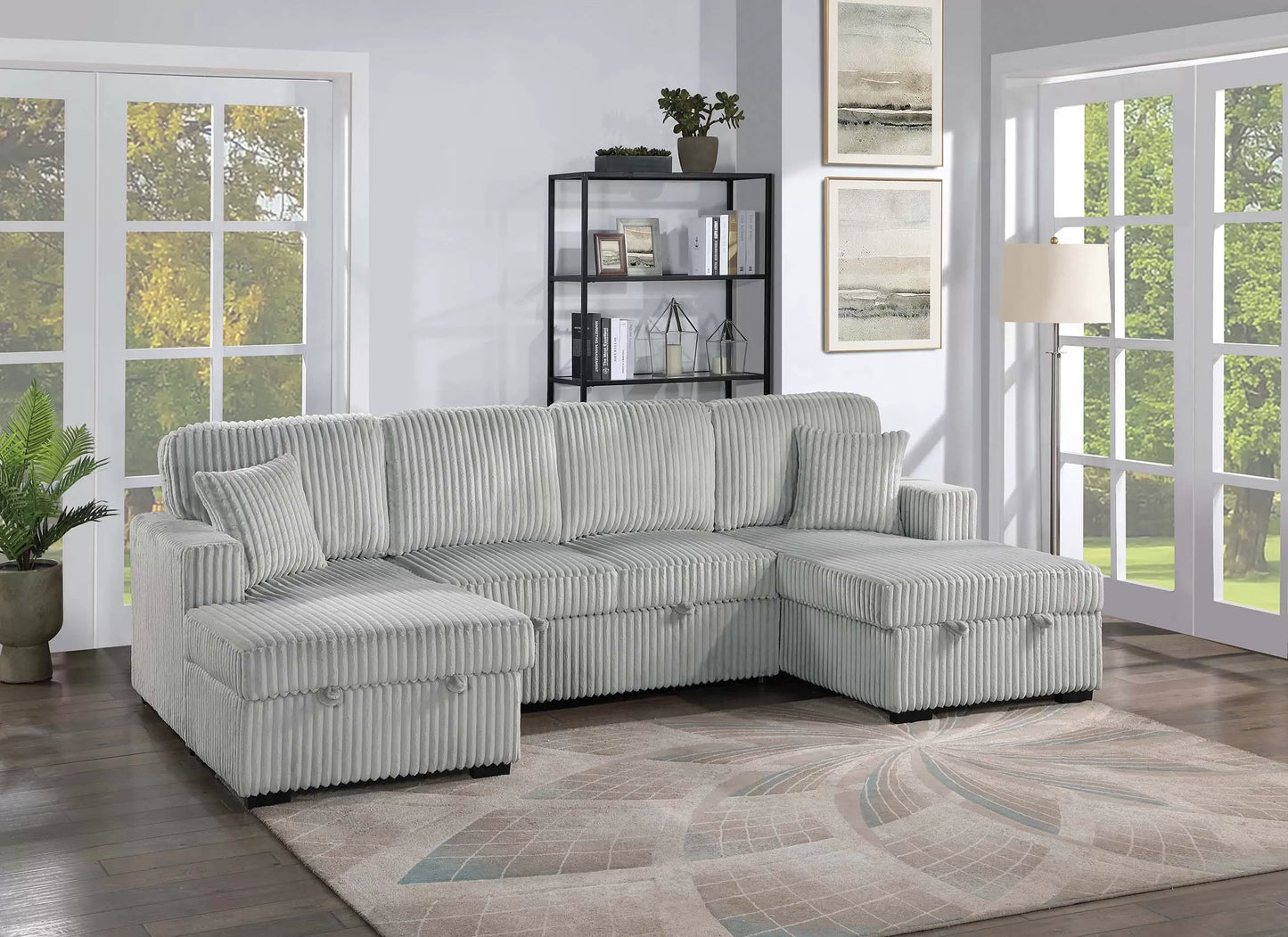 3-Pieces Convertible Sectional Sofa