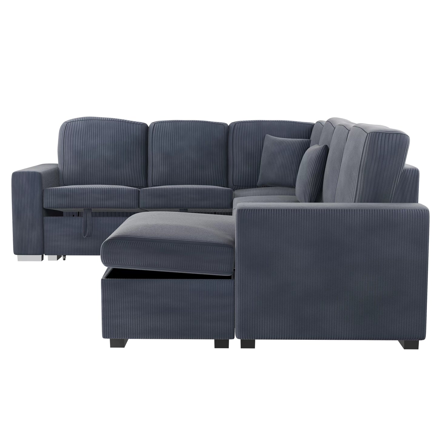 4-Pieces Convertible Sectional Sofa