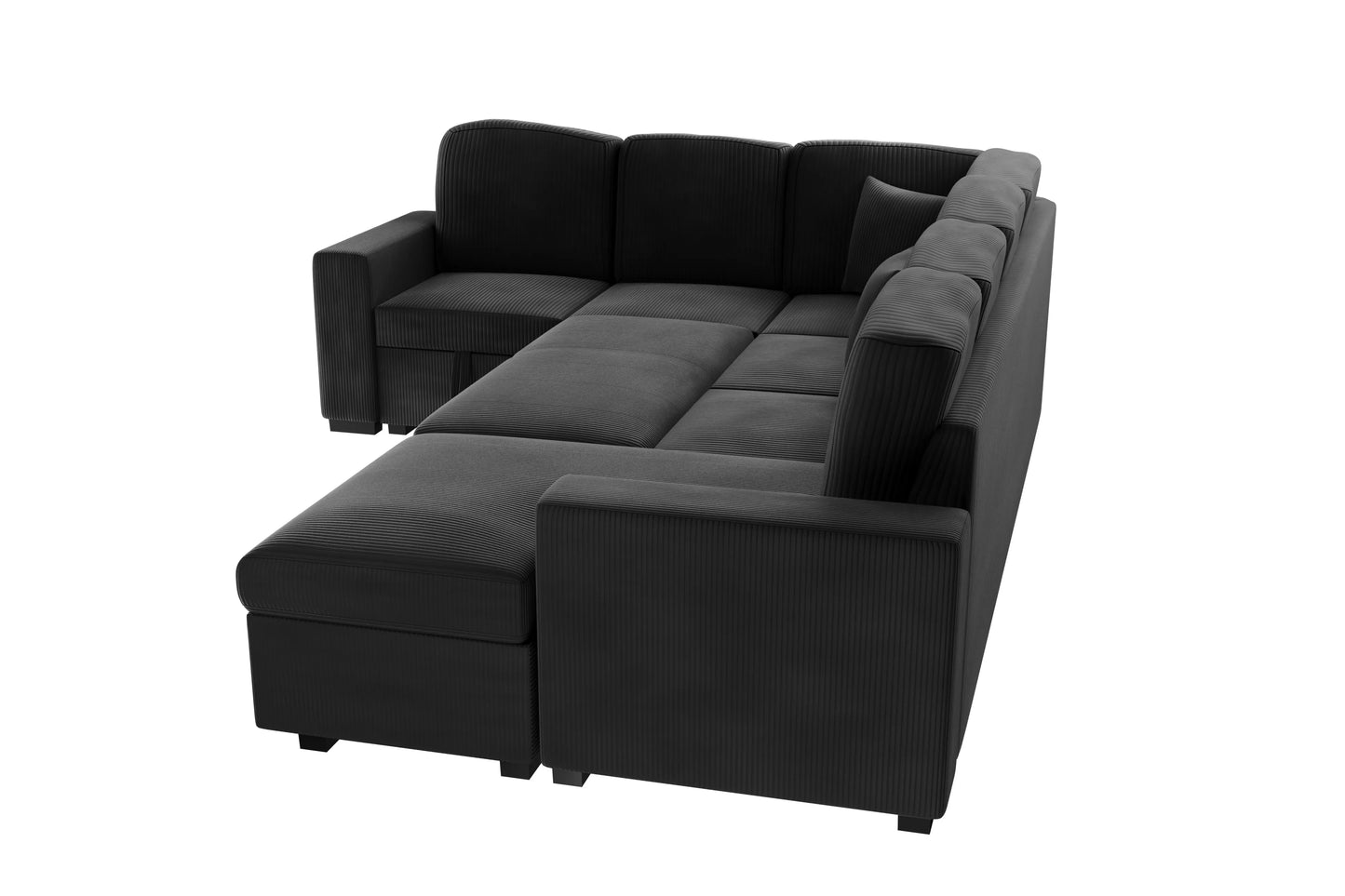 4-Pieces Convertible Sectional Sofa