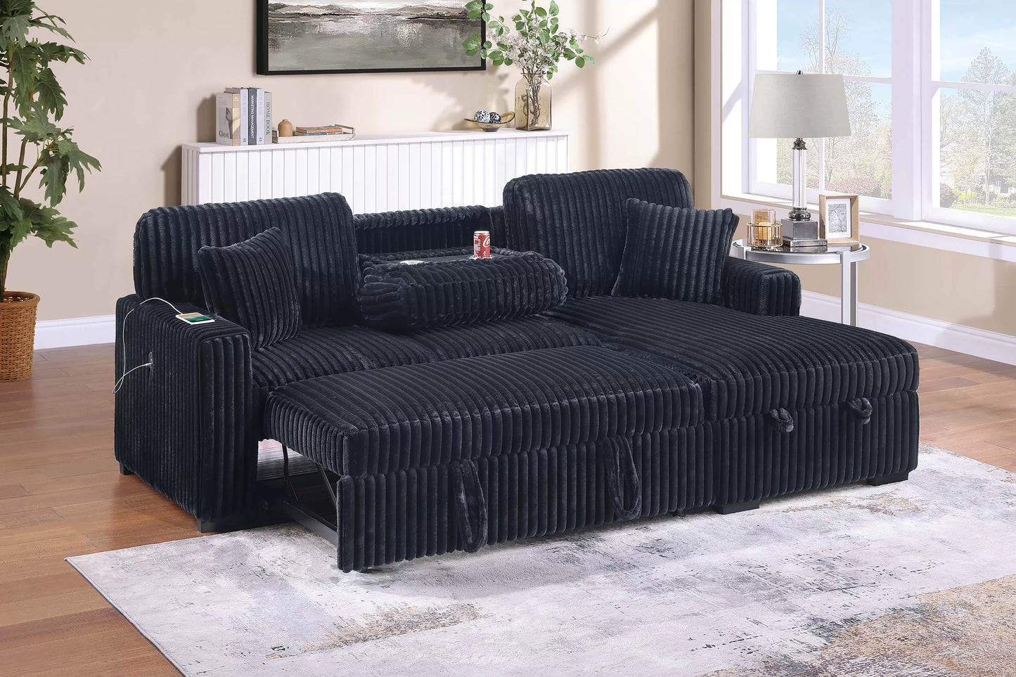 2-Pieces Convertible Sectional Sofa