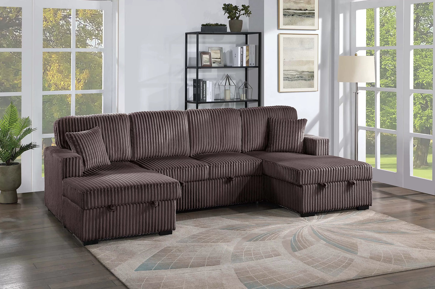 3-Pieces Convertible Sectional Sofa