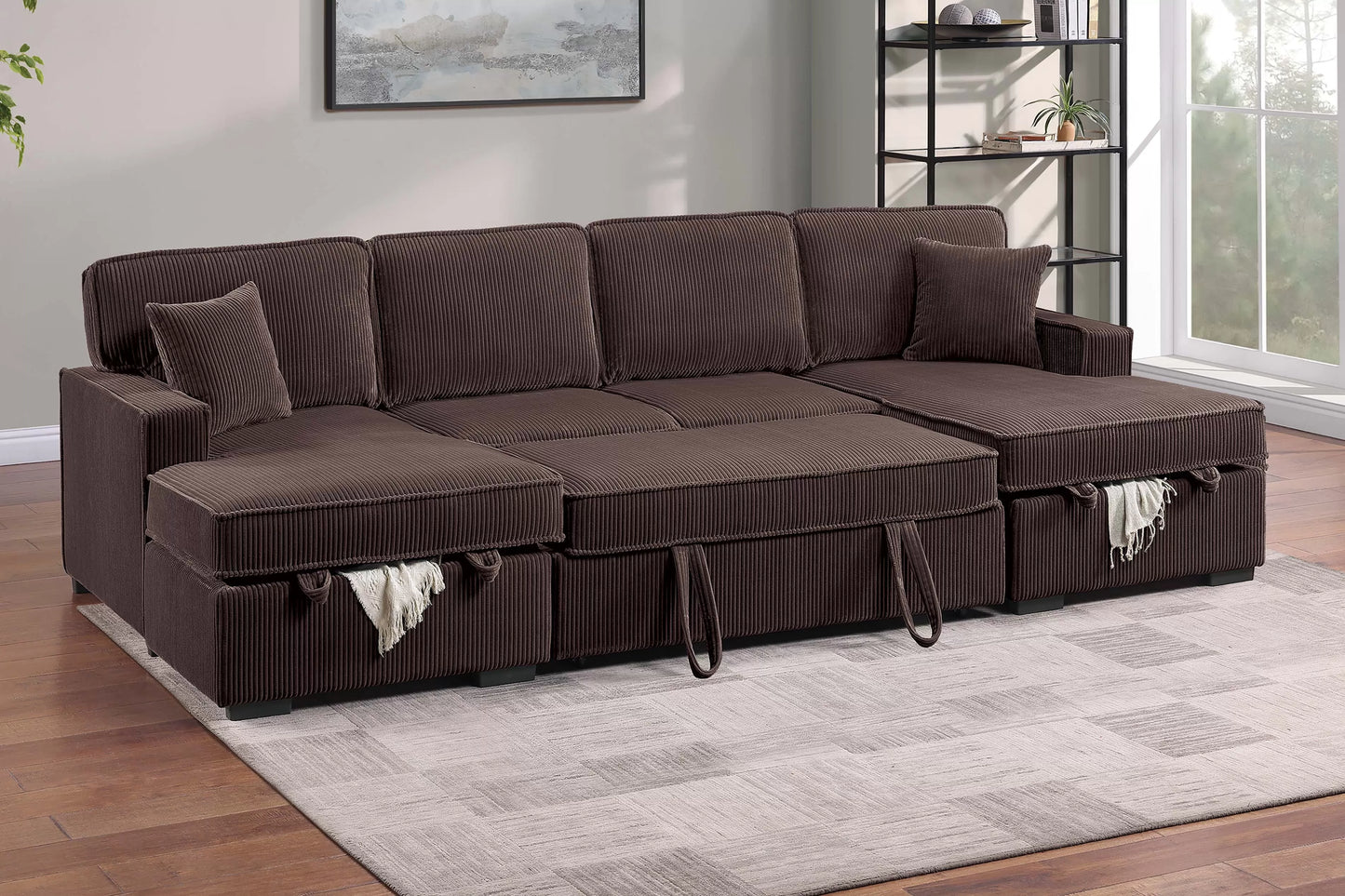 3-Pieces Convertible Sectional Sofa