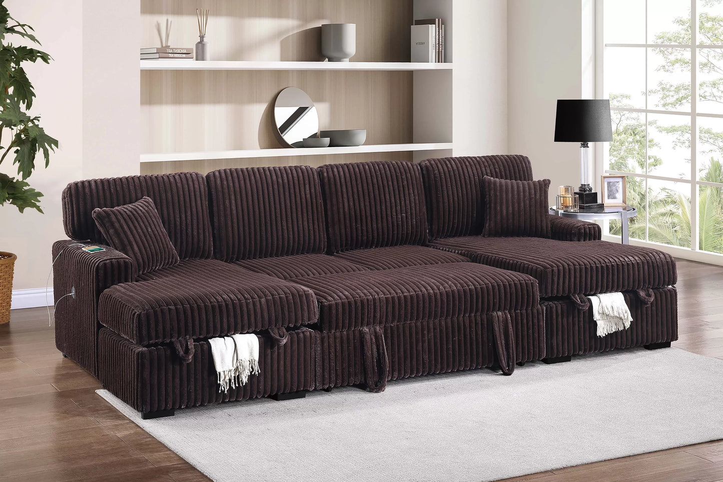 3-Pieces Convertible Sectional Sofa