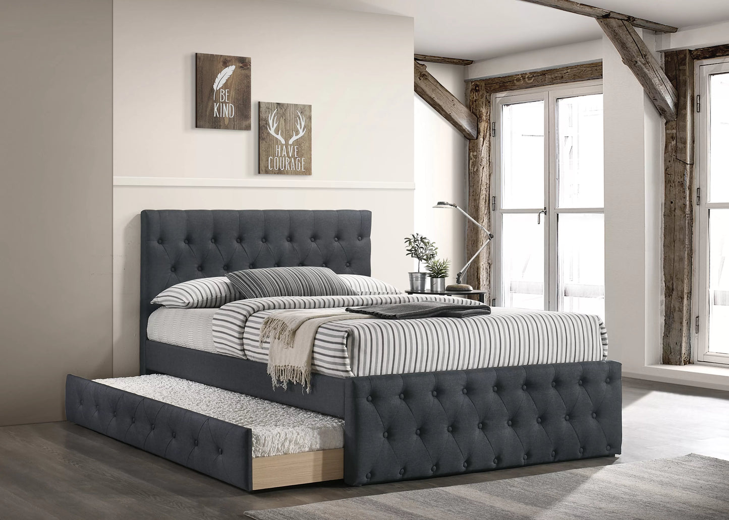 Twin/Full Bed with Twin Trundle