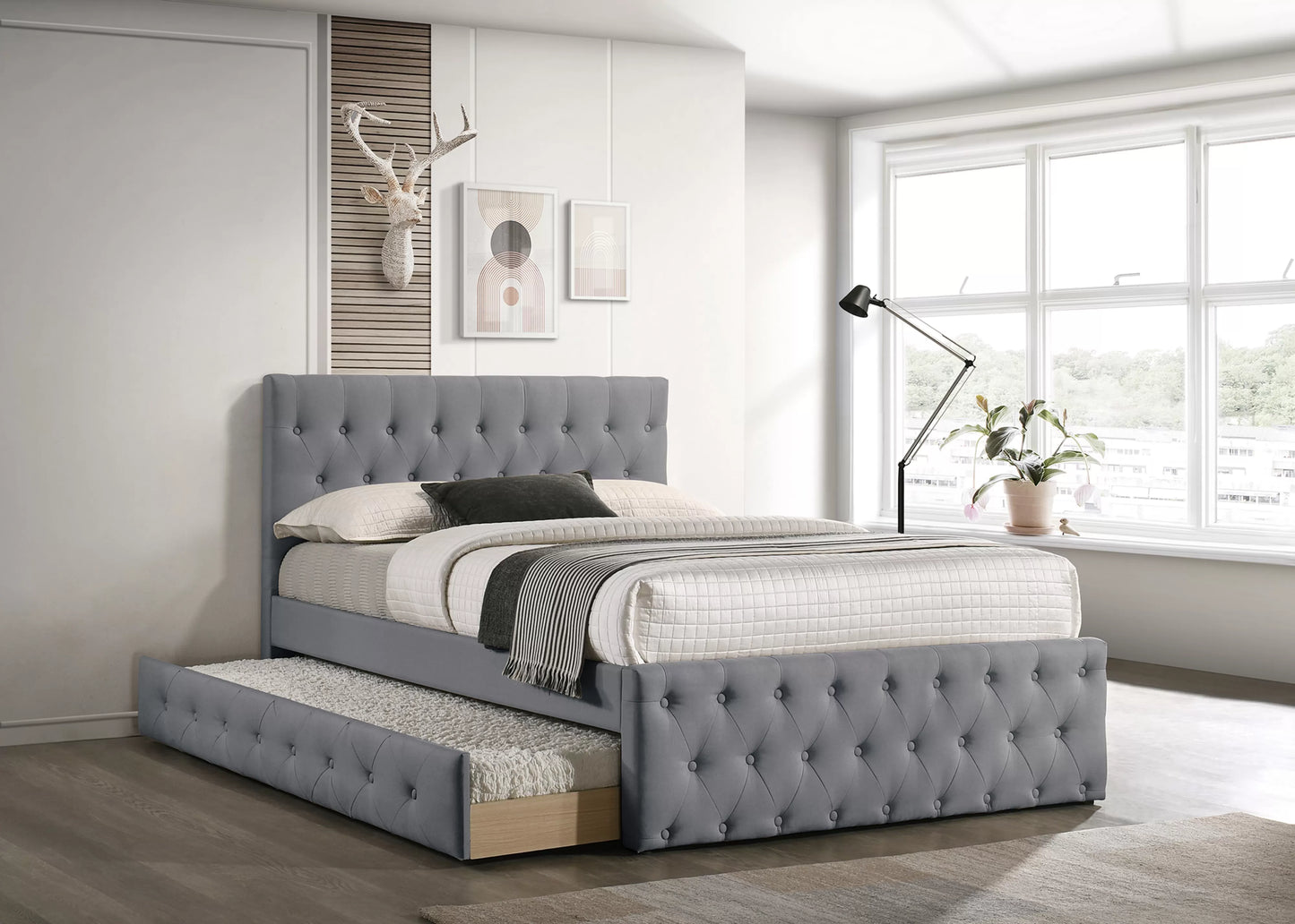 Twin/Full Bed with Twin Trundle