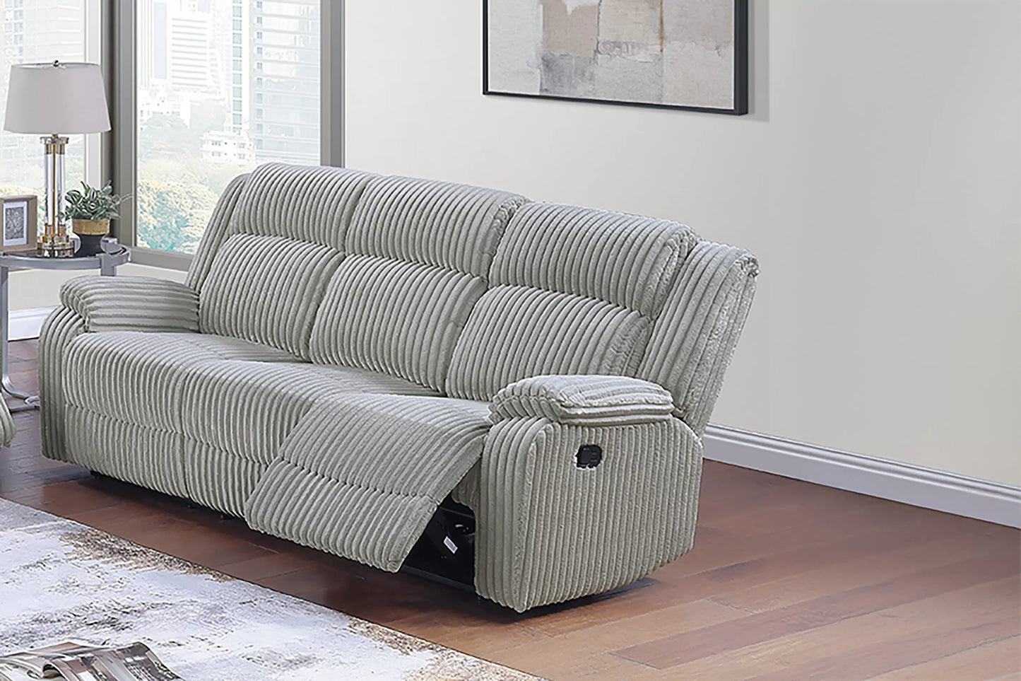 Sofa, Ash-Smoke, Fur-Like Corduroy