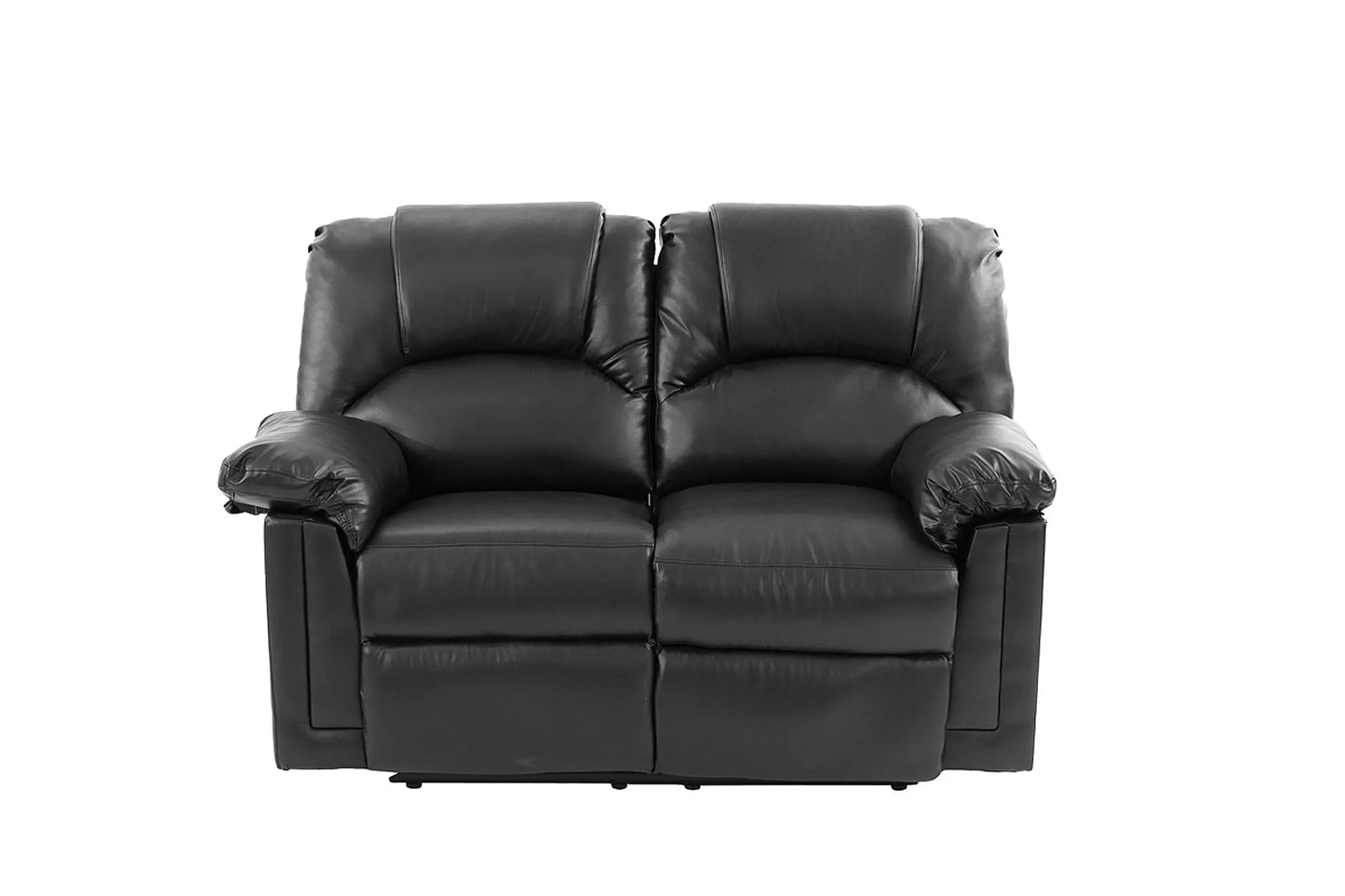 Recliner Loveseat, Black, Bonded Leather