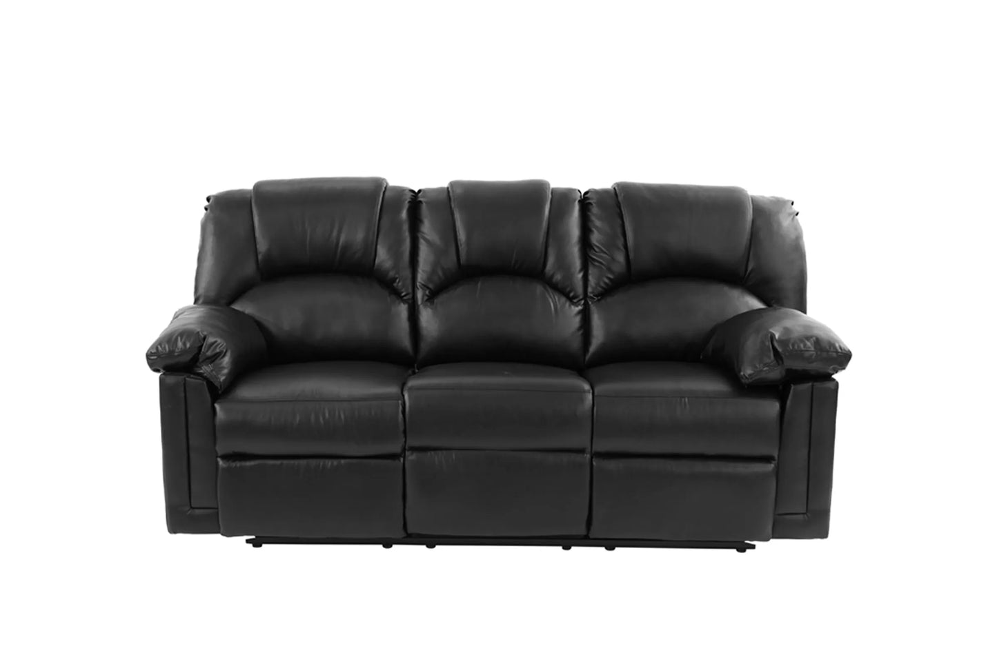 Sofa, Black, Bonded Leather