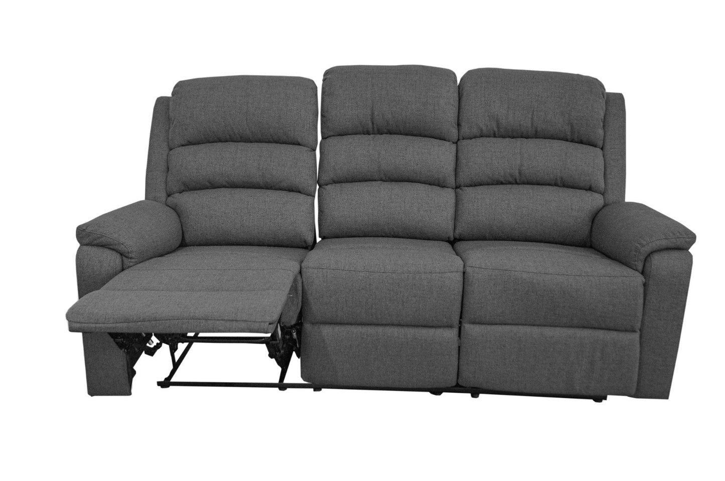 Sofa, Dark Gray-Sincere Bone, Burlap-Like Fabric