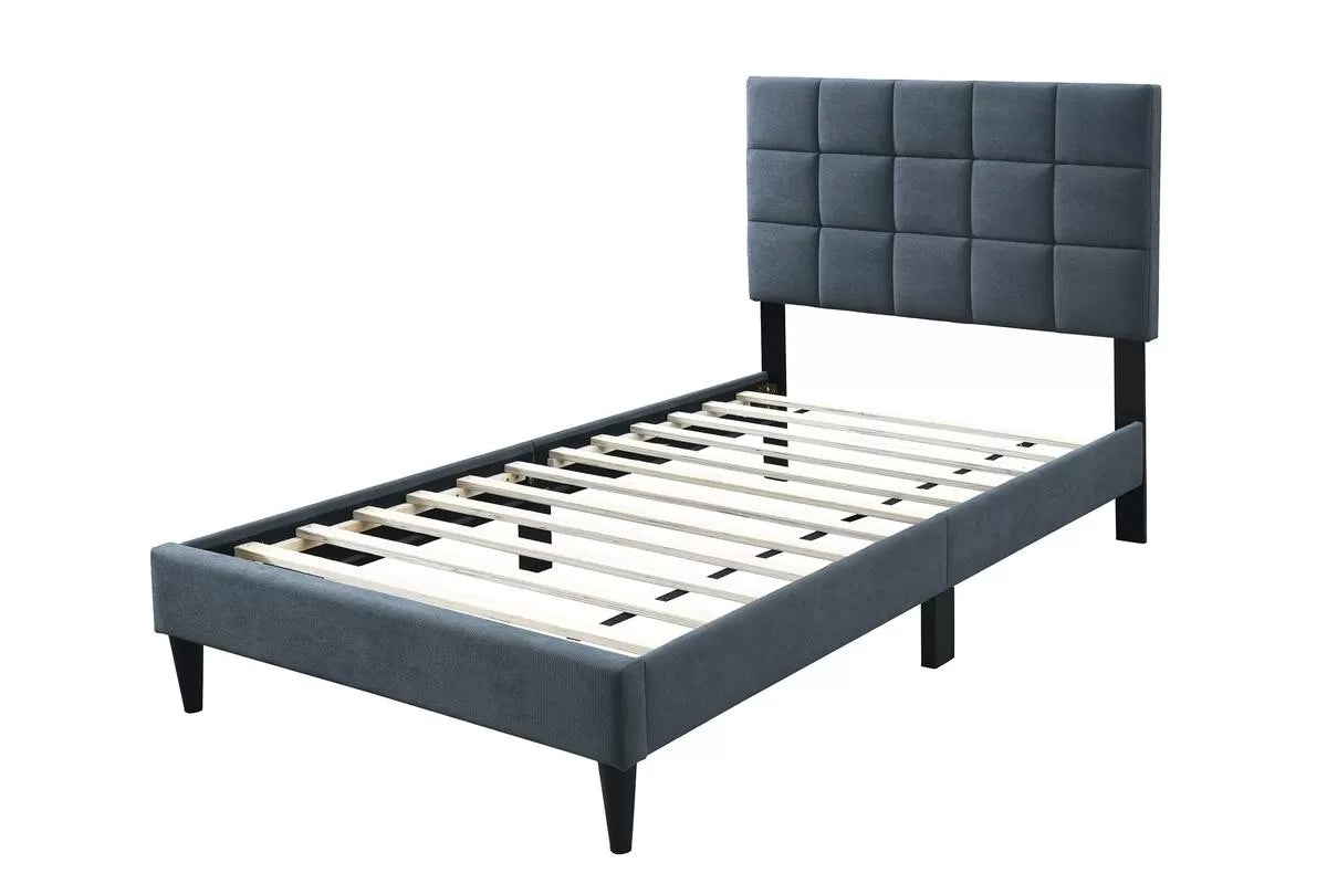 Twin/Full Size Bed, Brushed Linen Fabric