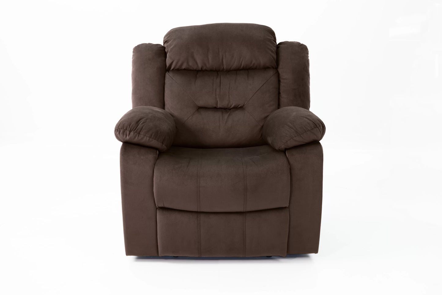 Single Recliner, Chocolate-Dark Gray, Velvet