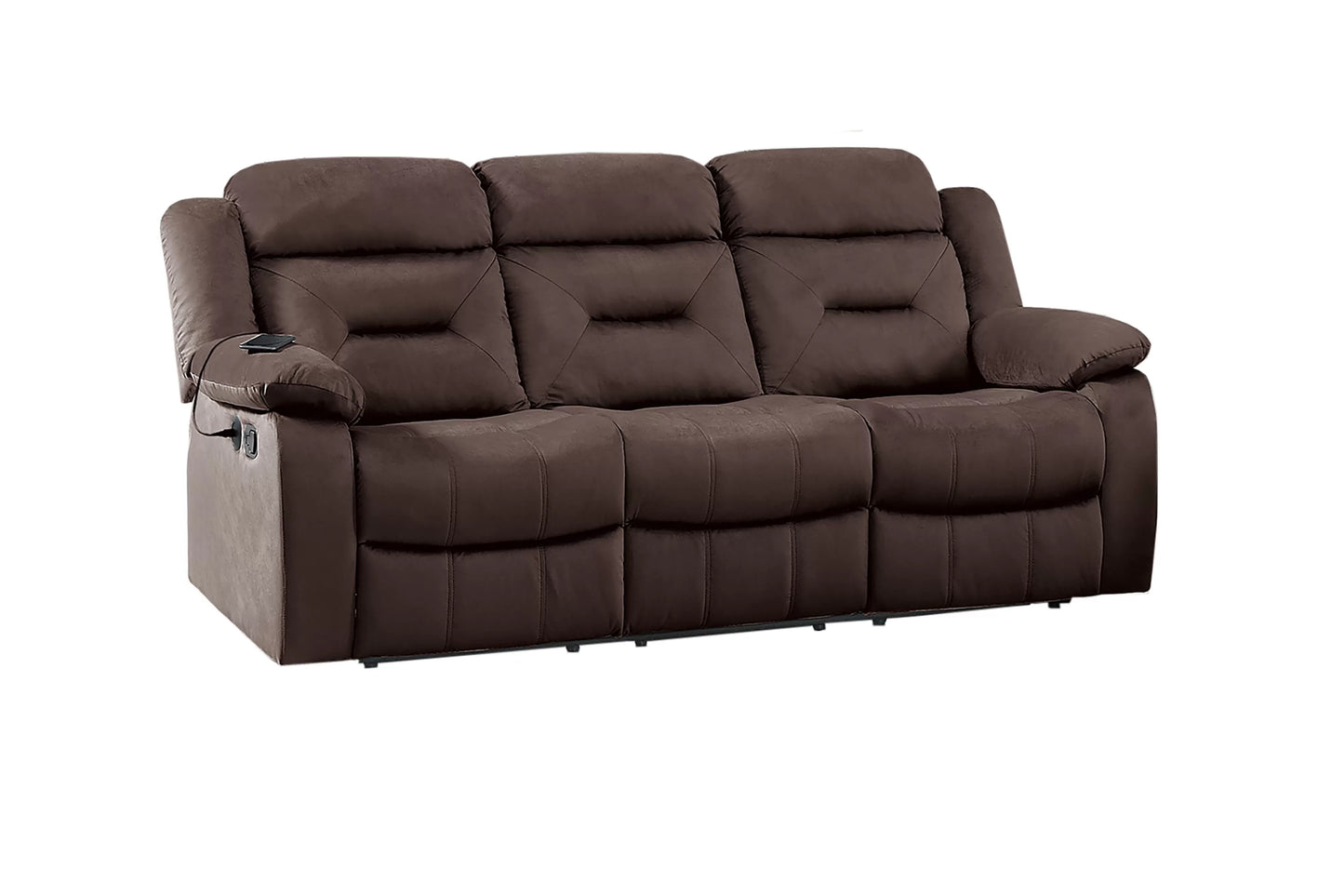 Sofa, Chocolate-Dark Gray, Velvet
