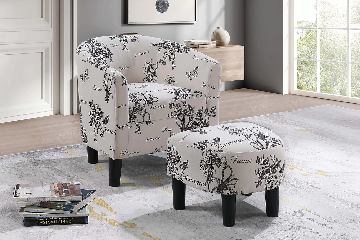 Accent Chair (Chair + Ottoman)