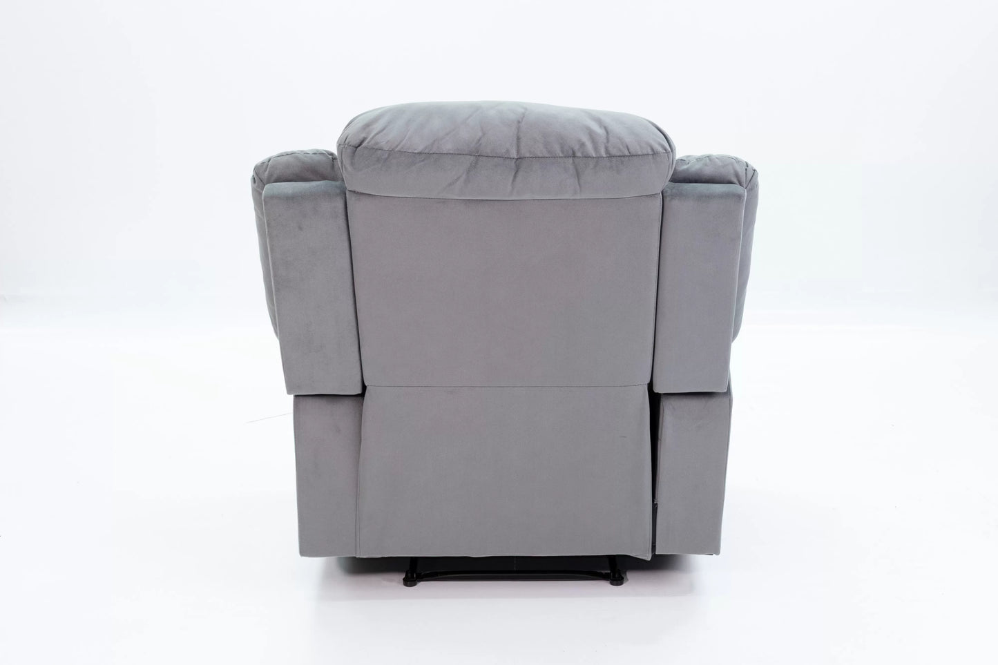 Single Recliner, Chocolate-Dark Gray, Velvet