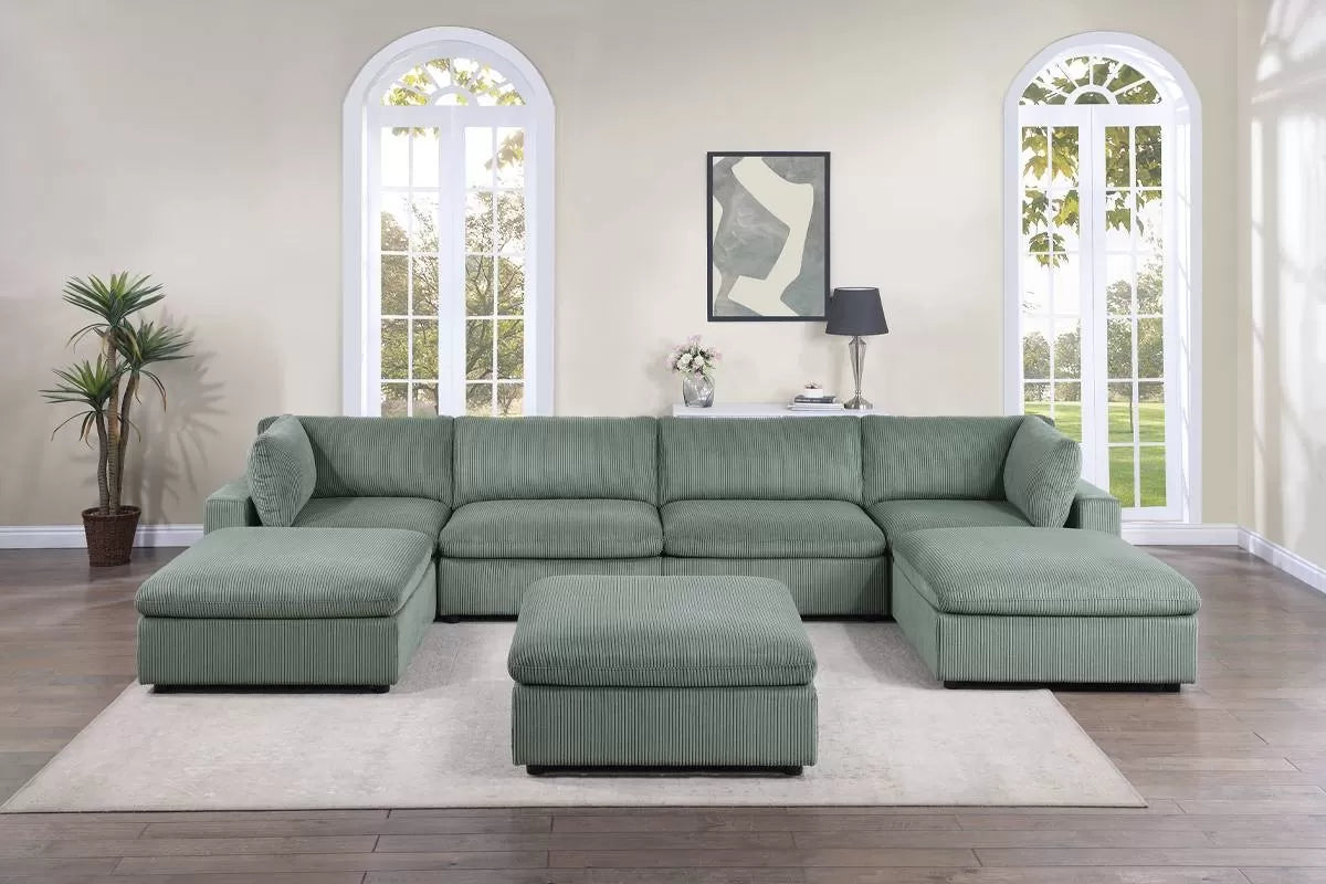 6 to 8-Pieces Modular Sectional Sofa Set