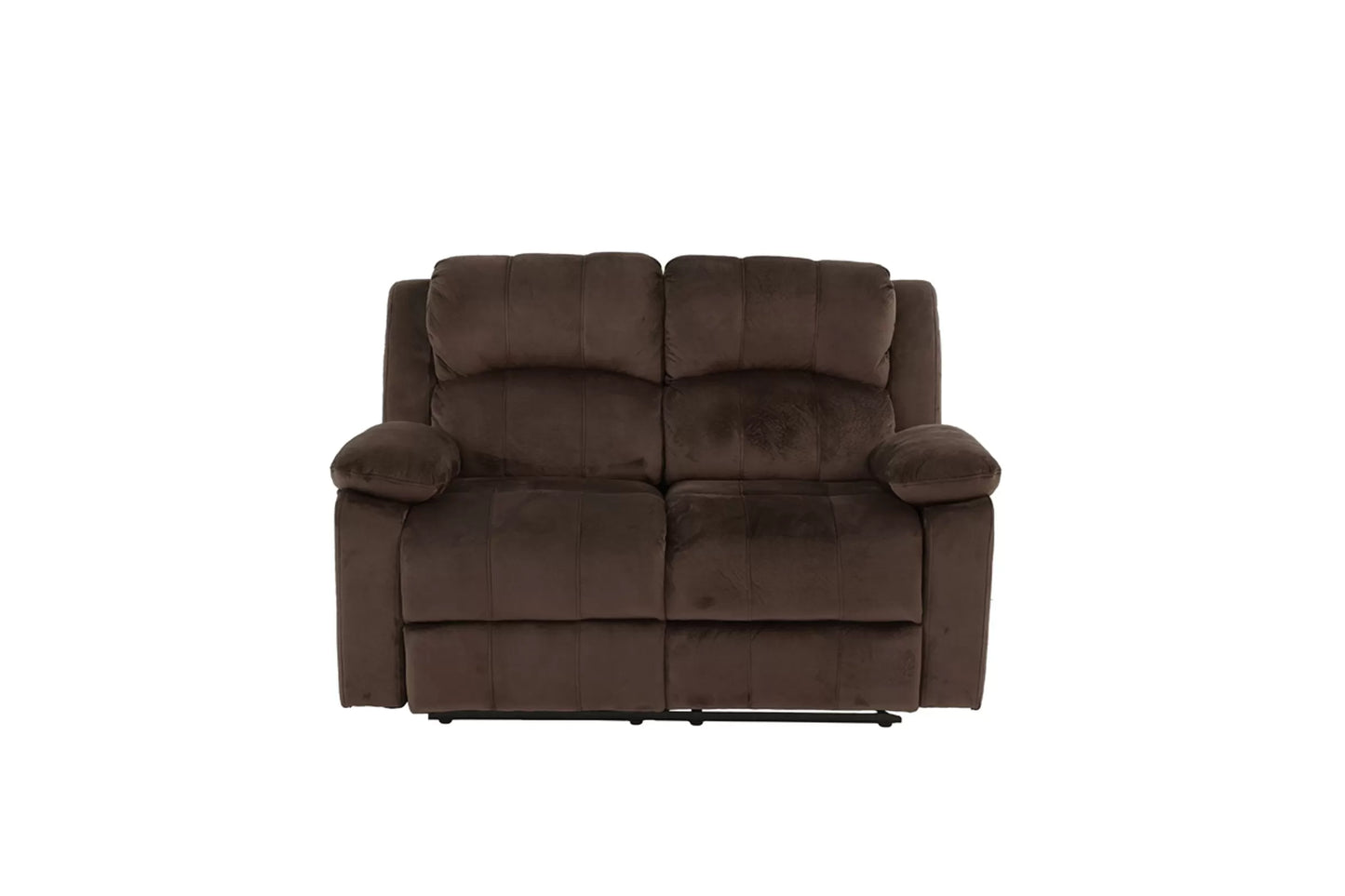 Recliner Loveseat, Chocolate, Padded Suede