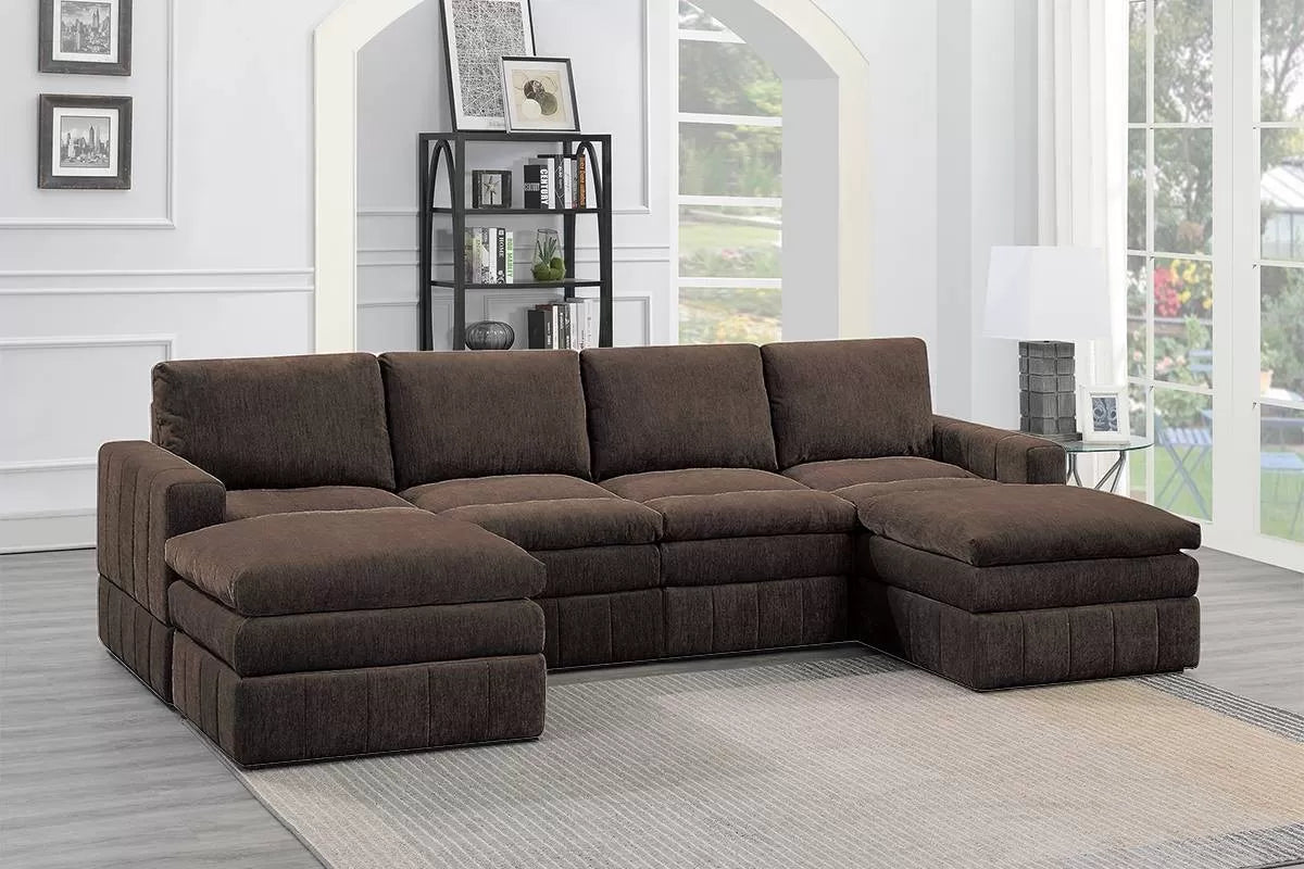 5 to 6-Pieces Modular Sectional Sofa Set