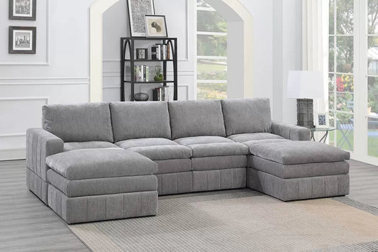 5 to 6-Pieces Modular Sectional Sofa Set