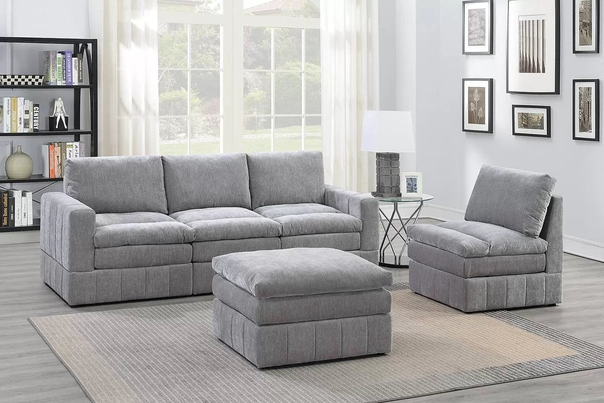 5 to 6-Pieces Modular Sectional Sofa Set