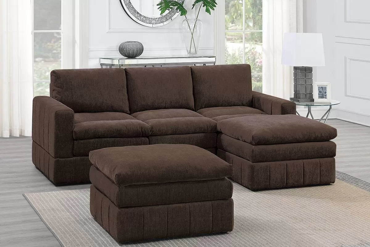 5 to 6-Pieces Modular Sectional Sofa Set