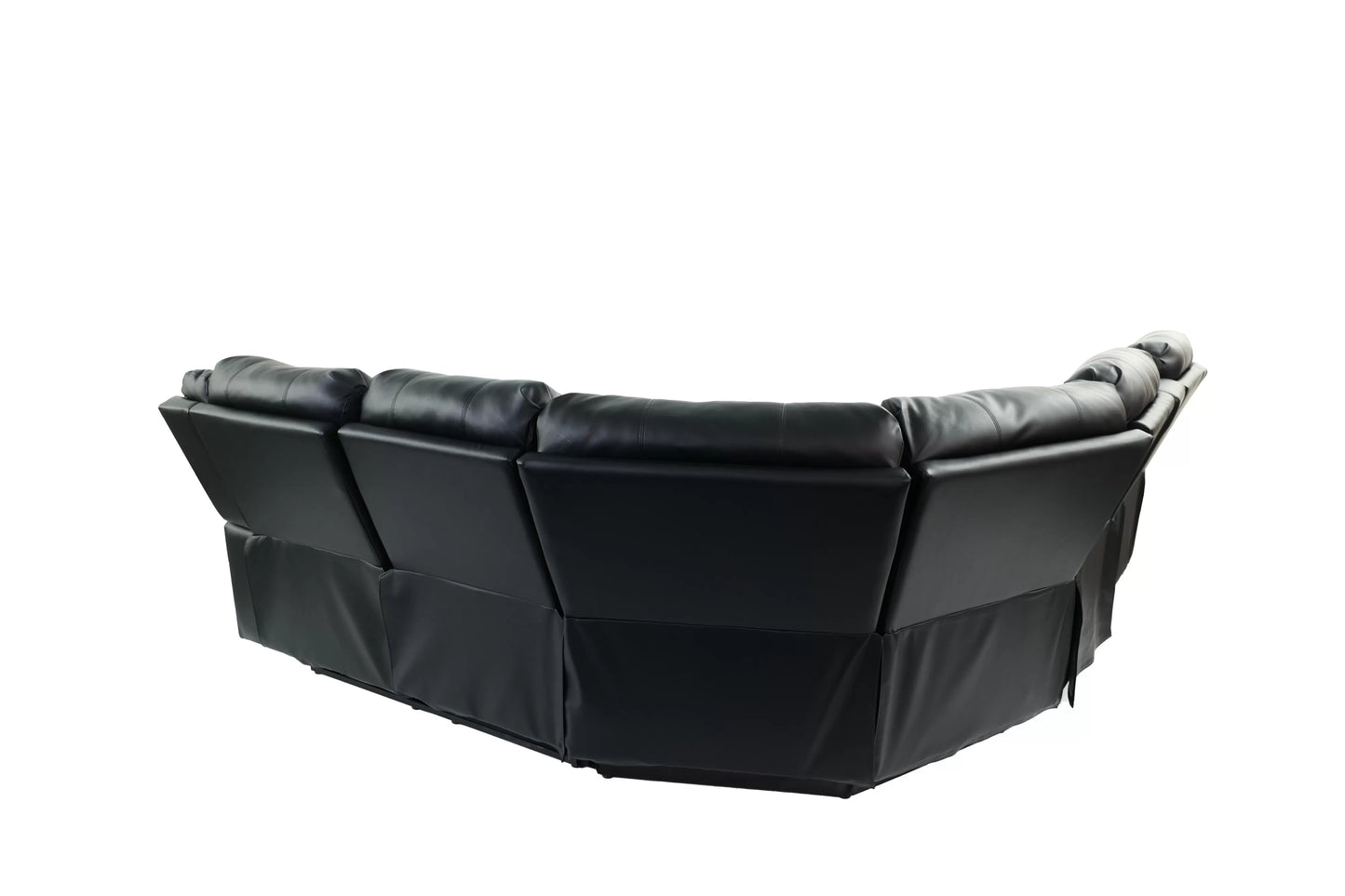 Motion Sectional, Black, Dark Brown, Bonded Leather