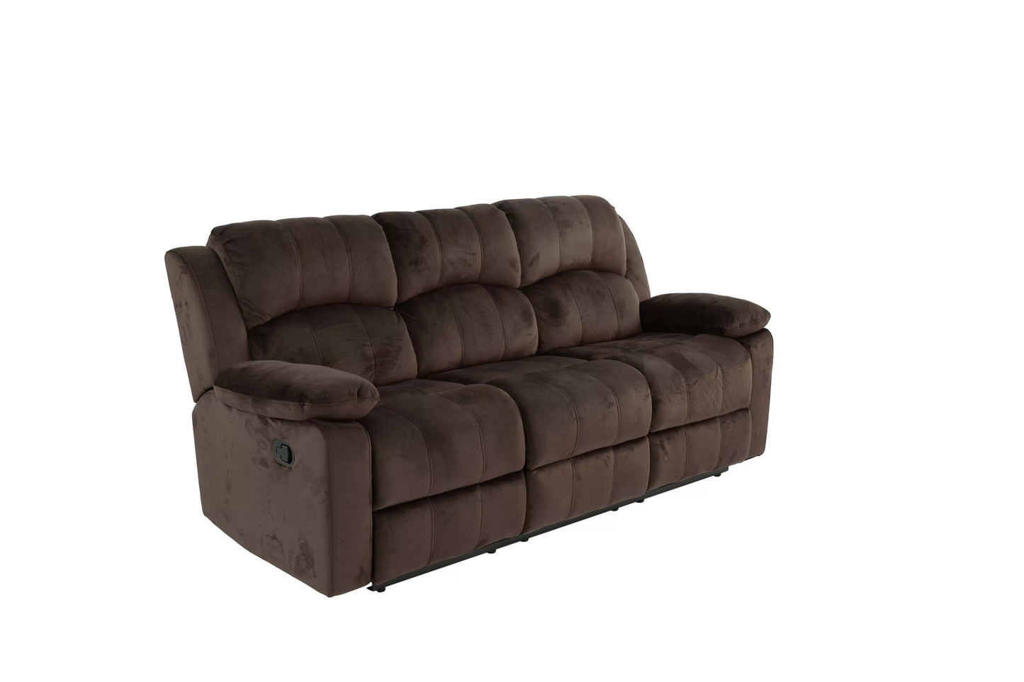 Sofa, Chocolate, Padded Suede