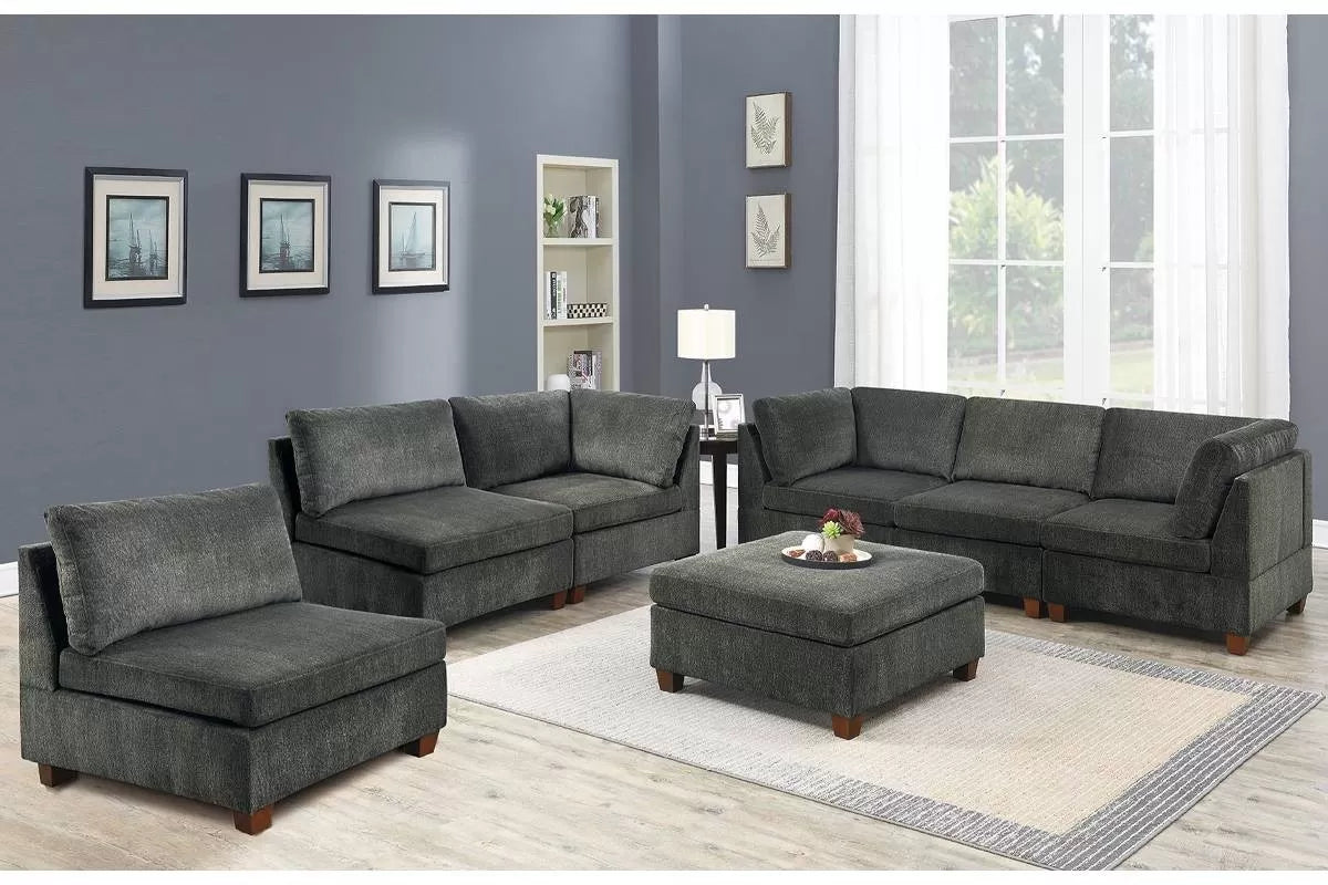 6 to 7-Pieces Modular Sectional Sofa Set