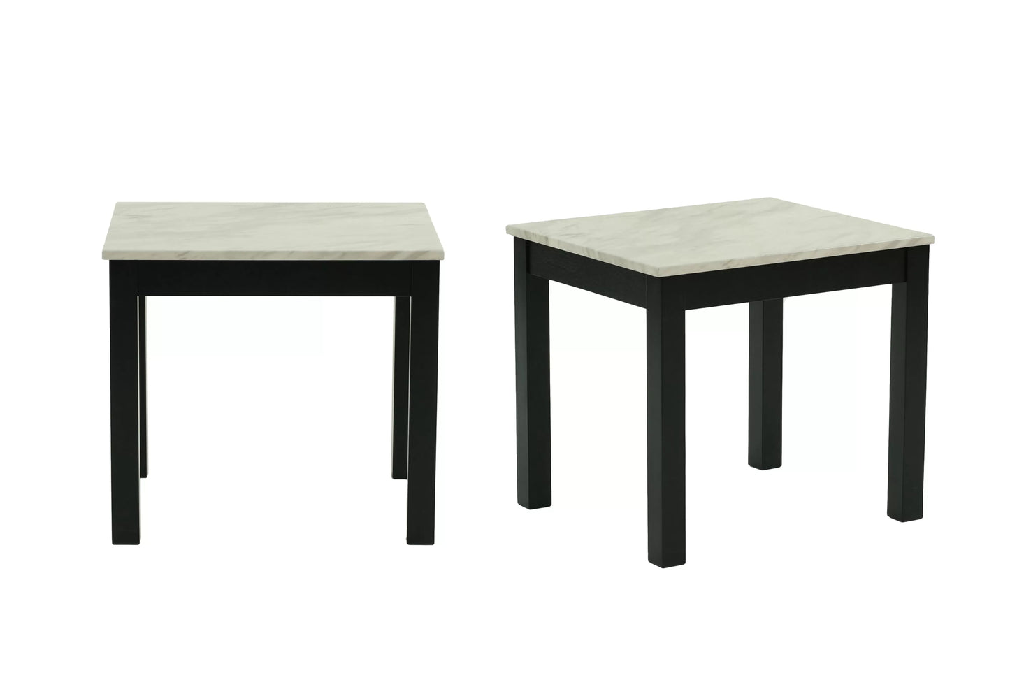 Coffee Table Set (Coffee Table + End Table), Faux Marble Top