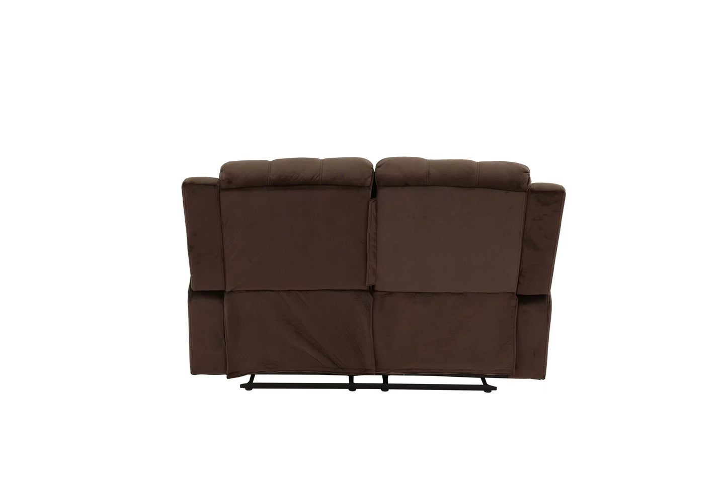 Recliner Loveseat, Chocolate, Padded Suede