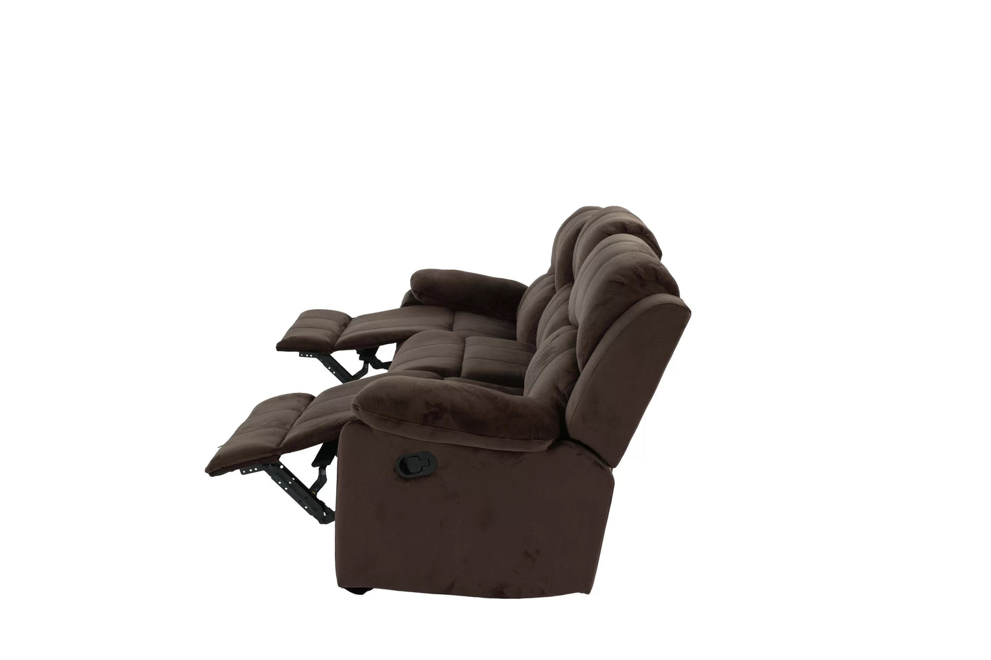 Sofa, Chocolate, Padded Suede