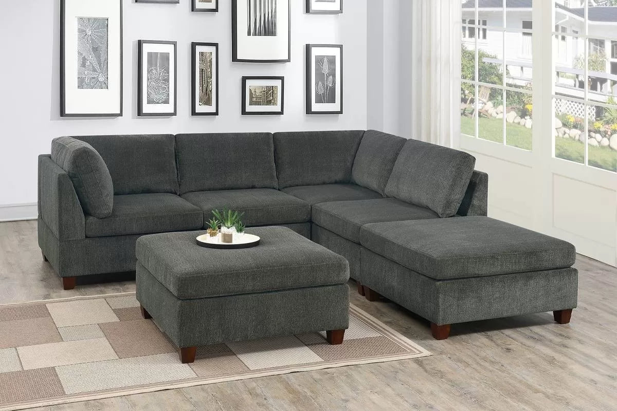 6 to 7-Pieces Modular Sectional Sofa Set