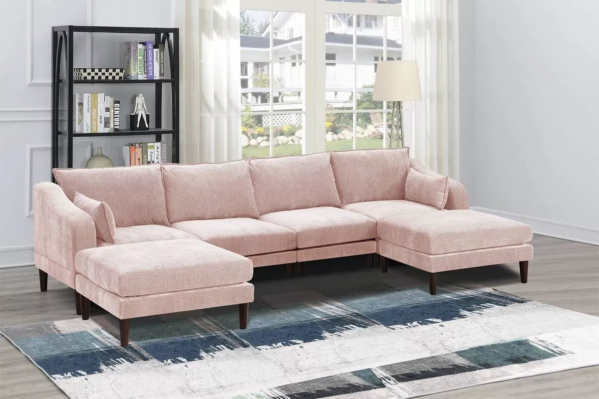 5 to 6-Pieces Modular Sectional Sofa Set