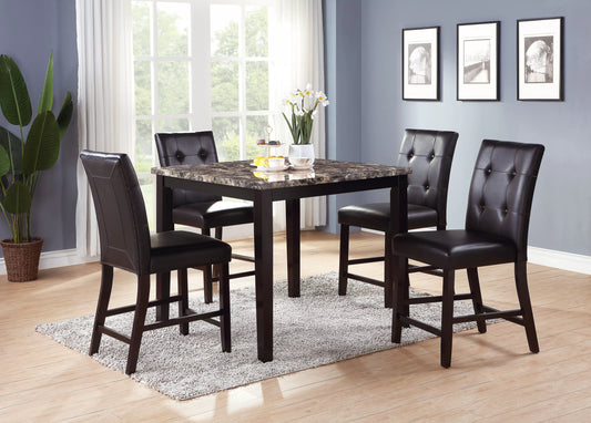 Casual Counter Height Table Set (Table + 4 Chairs)