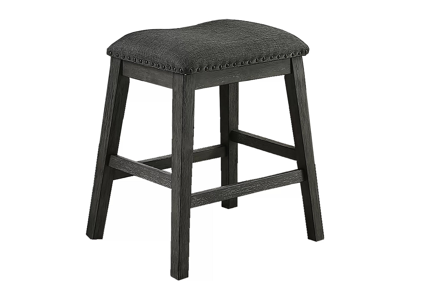Casual Counter Height Table Casual-Side Shelf Storage (Table + Chairs + 2 Counter Stool)