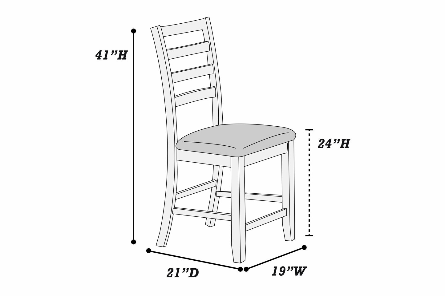 6-Seats Counter Height Dining Set